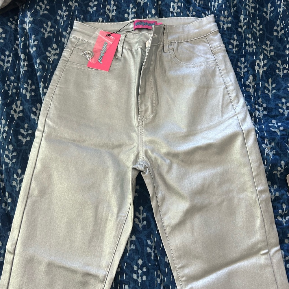 Edikted Sliver Leather Pants